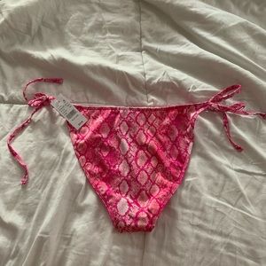 Pink Snakeskin Bikini Bottoms